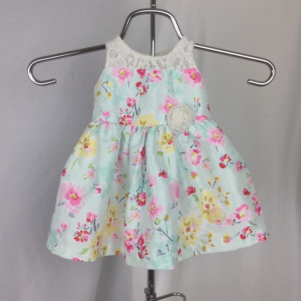 Bonnie Baby 2 Piece Dress Flora Sleeveless 6-9M
